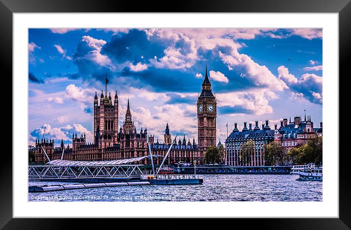 Westminster London Framed Mounted Print by Dawn O'Connor