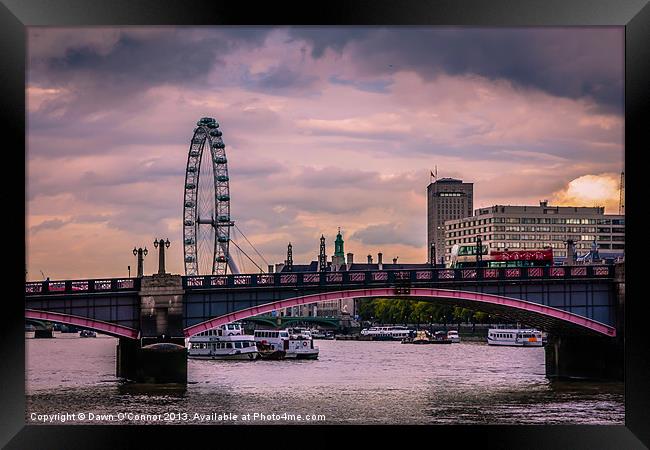 London Eye Framed Print by Dawn O'Connor
