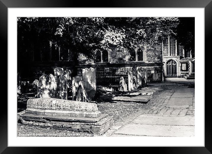 Maidstone Graveyard Framed Mounted Print by Dawn O'Connor
