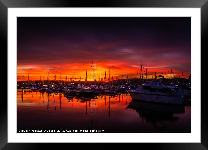 St Marys Island Sunset Framed Mounted Print by Dawn O'Connor