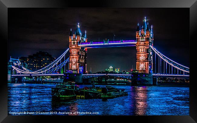 Tower Bridge London Framed Print by Dawn O'Connor
