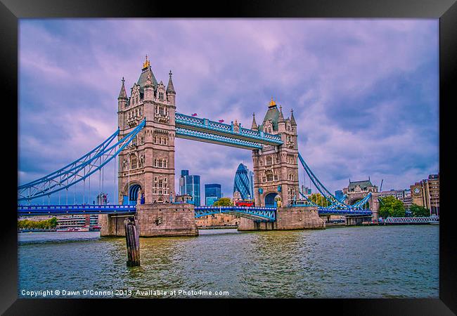 Tower Bridge London Framed Print by Dawn O'Connor