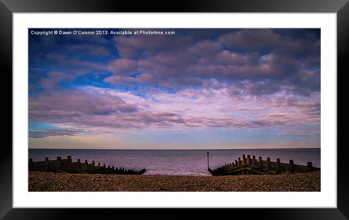 Sea View Whitstable Kent Framed Mounted Print by Dawn O'Connor