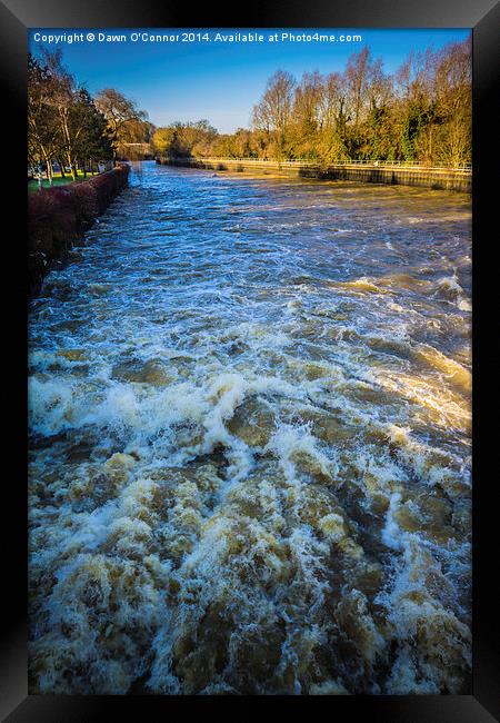 River Medway Flood Framed Print by Dawn O'Connor