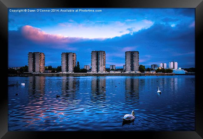 Southmere Lake Thamesmead Framed Print by Dawn O'Connor