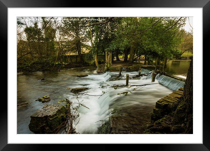 Russell Park Waterfall Framed Mounted Print by Dawn O'Connor