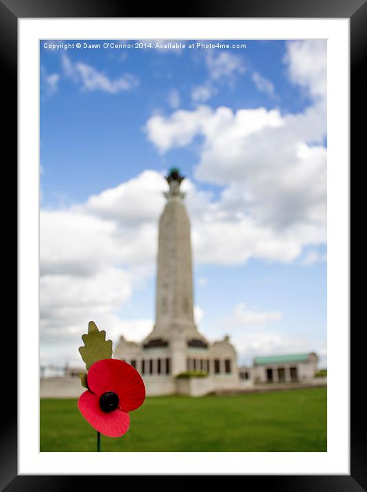 War Memorial Chatham Framed Mounted Print by Dawn O'Connor