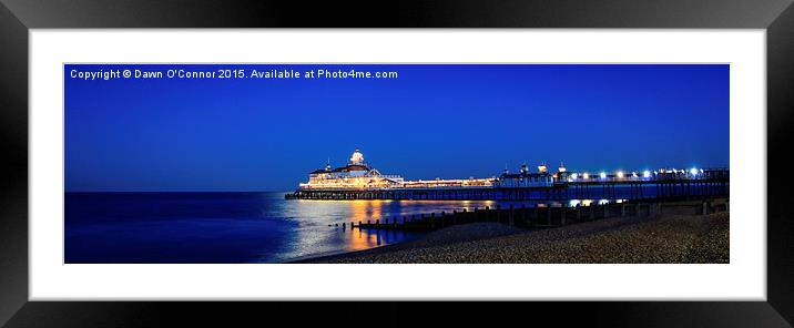Eastbourne Pier in the Moonlight Framed Mounted Print by Dawn O'Connor