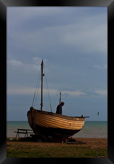 The Old Sailor in Hastings Framed Print by Dawn O'Connor