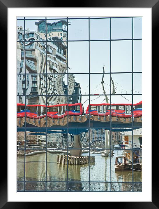 City Reflections Framed Mounted Print by Dawn O'Connor