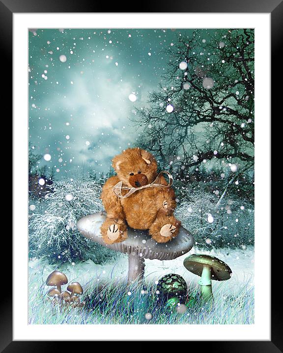 Brrr Bear Framed Mounted Print by Dawn O'Connor