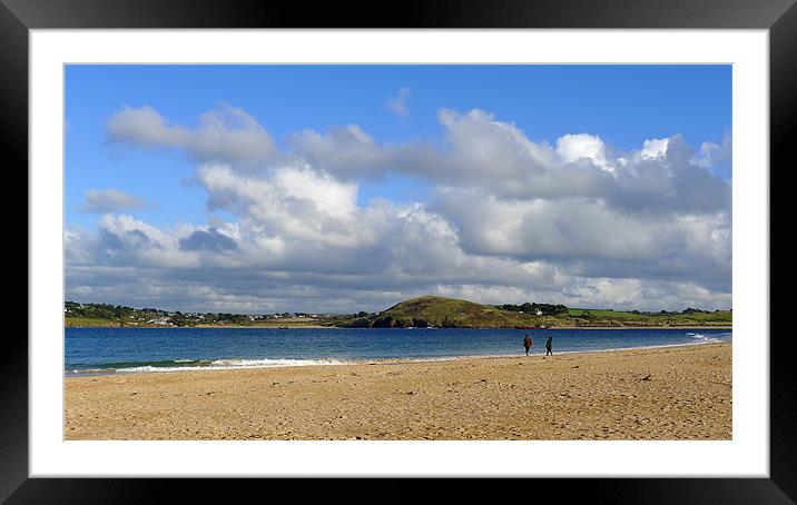Padstow Harbour entrance and the Doom Bar Framed Mounted Print by Graham Piper