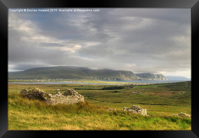  Achill Island Famine Village Framed Print by Declan Howard