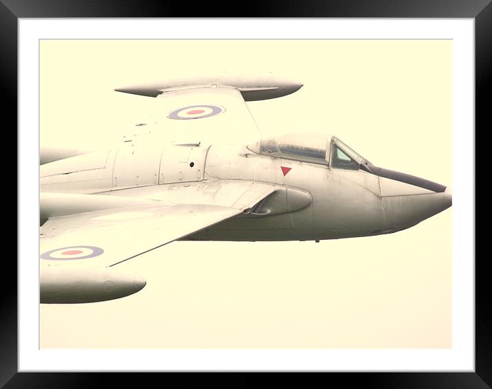 De Havilland Venom Framed Mounted Print by Nigel G Owen