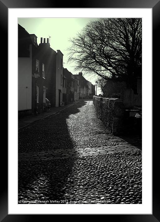Cobbled Street in Rye Framed Mounted Print by Hannah Morley