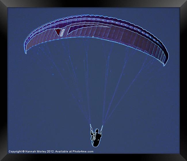 Paragliding Framed Print by Hannah Morley
