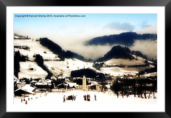 Mayrofen Ski Resort, Austria Framed Mounted Print by Hannah Morley
