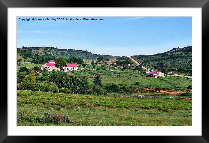 South African Landscape Framed Mounted Print by Hannah Morley