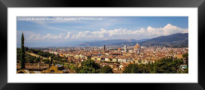  Florence Panorama Framed Mounted Print by Hannah Morley
