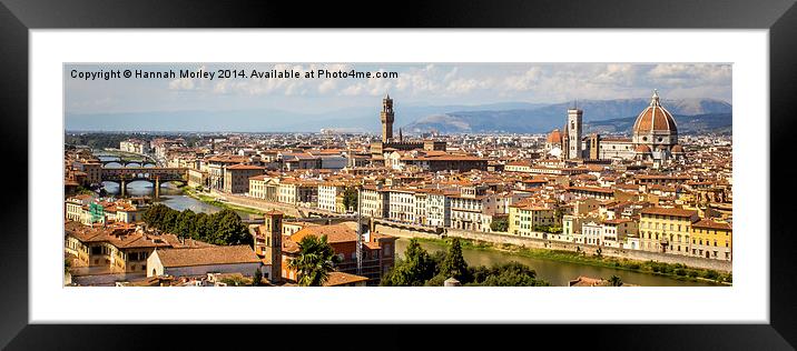  Florence Panorama Framed Mounted Print by Hannah Morley