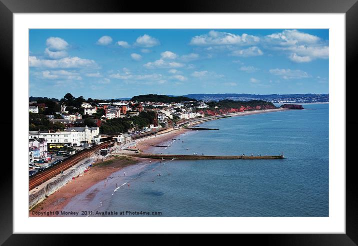 Dawlish Beach View  Framed Mounted Print by Anthony Michael 