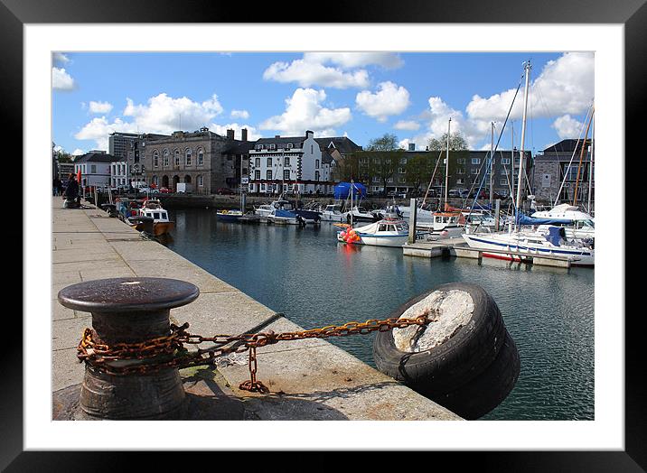 Sutton Harbour Plymouth Framed Mounted Print by Anthony Michael 
