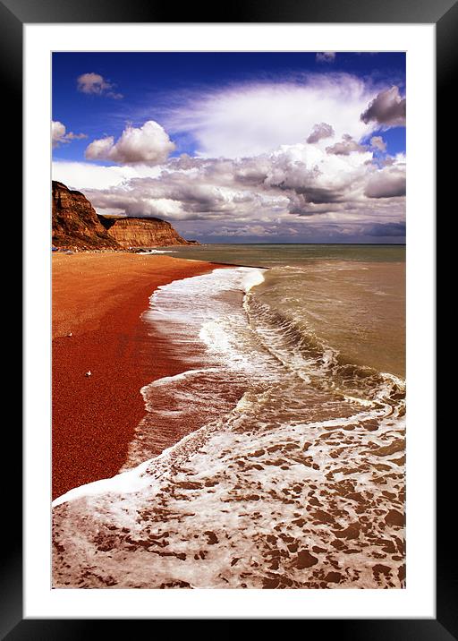 Hastings Beach Framed Mounted Print by Anthony Michael 