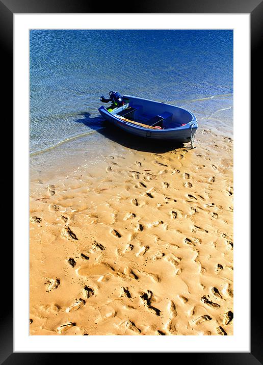 Footprints In The Sand Framed Mounted Print by Anthony Michael 