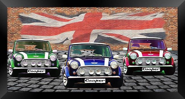 Mini Cooper Trio Framed Print by Anthony Michael 