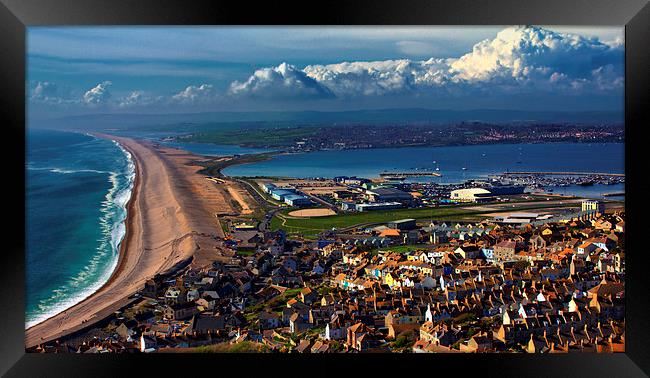 Chesil Beach Portland  Framed Print by Anthony Michael 