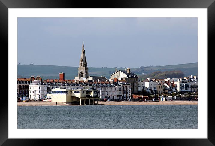 Weymouth Seafront Framed Mounted Print by Anthony Michael 