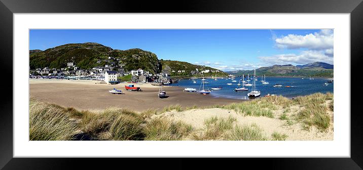 Barmouth Panorama Framed Mounted Print by Anthony Michael 