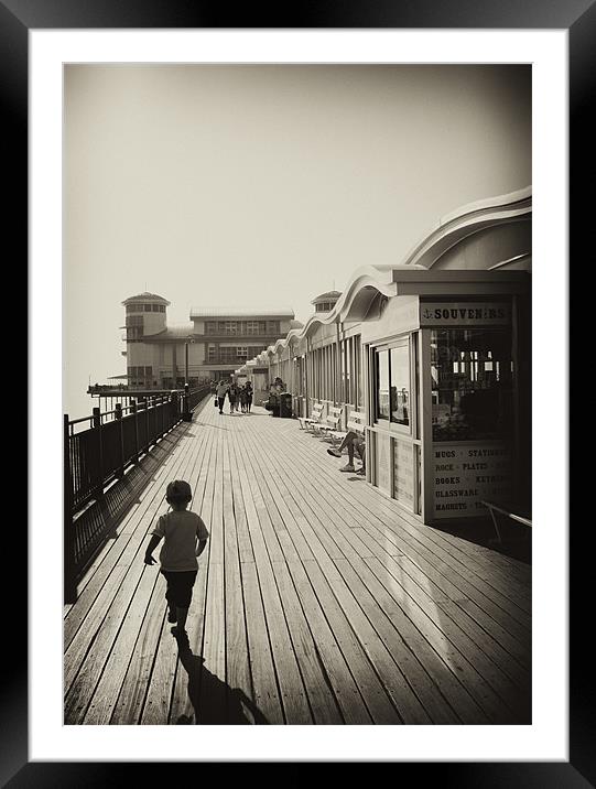 Pier Happiness Framed Mounted Print by Anthony Michael 