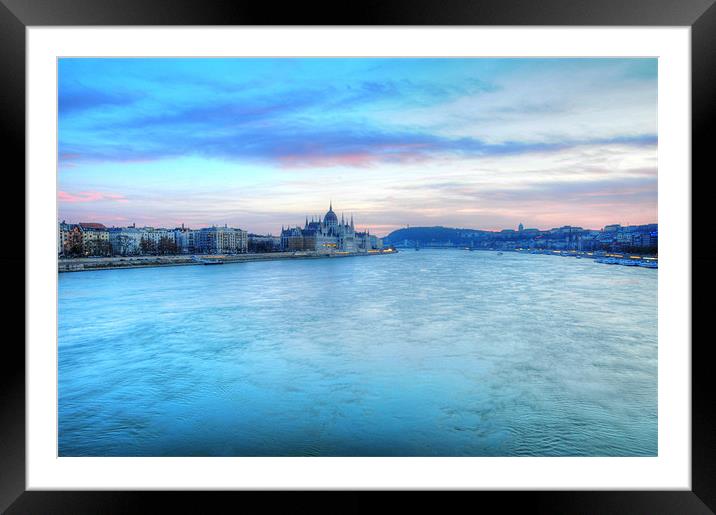 Pastel Hues of the Danube Framed Mounted Print by Adam Lucas