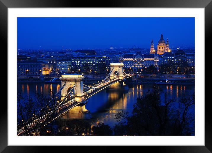 Bridge Across the Danube Framed Mounted Print by Adam Lucas