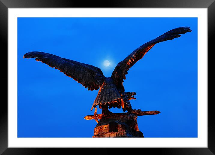 Eagle Moon Framed Mounted Print by Adam Lucas