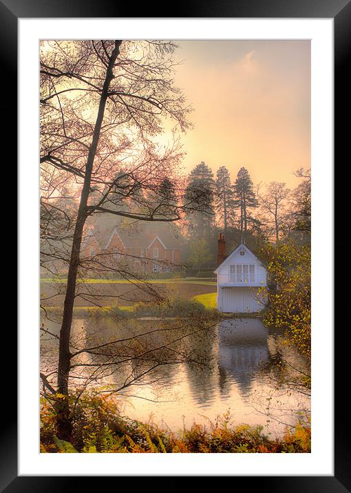 Boathouse Framed Mounted Print by Chris Manfield