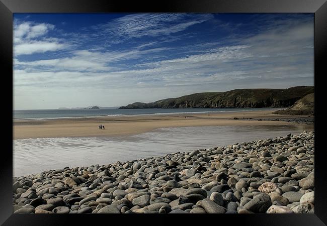 A Day At The Beach Framed Print by Chris Manfield