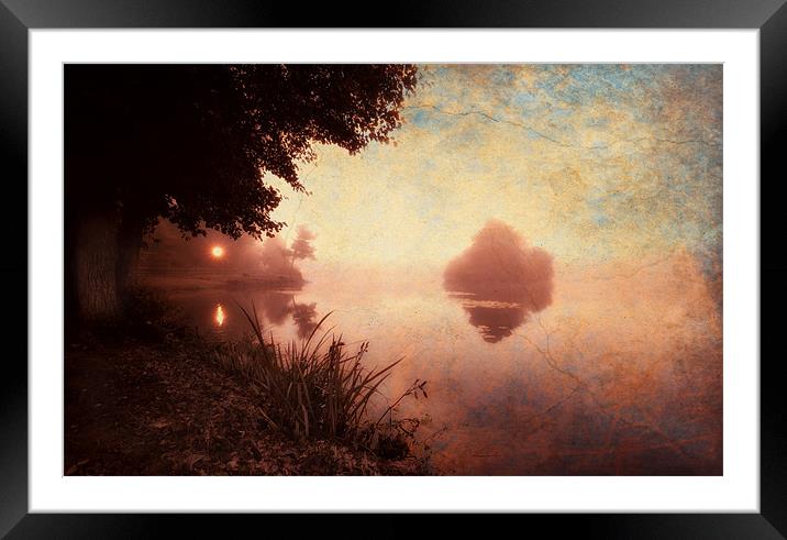 Waters Edge Framed Mounted Print by Chris Manfield