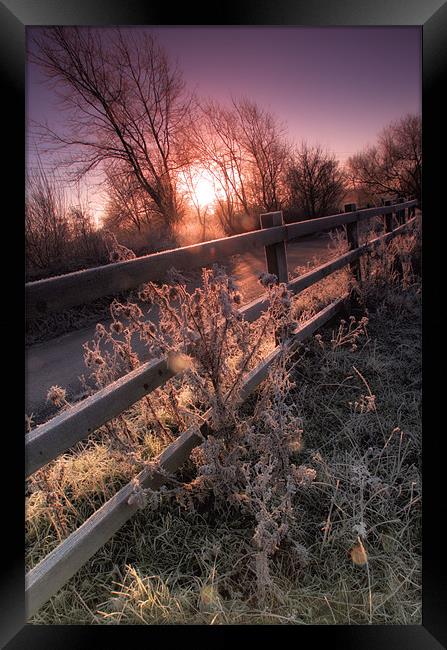 Frosty Morning Sunrise Framed Print by Chris Manfield