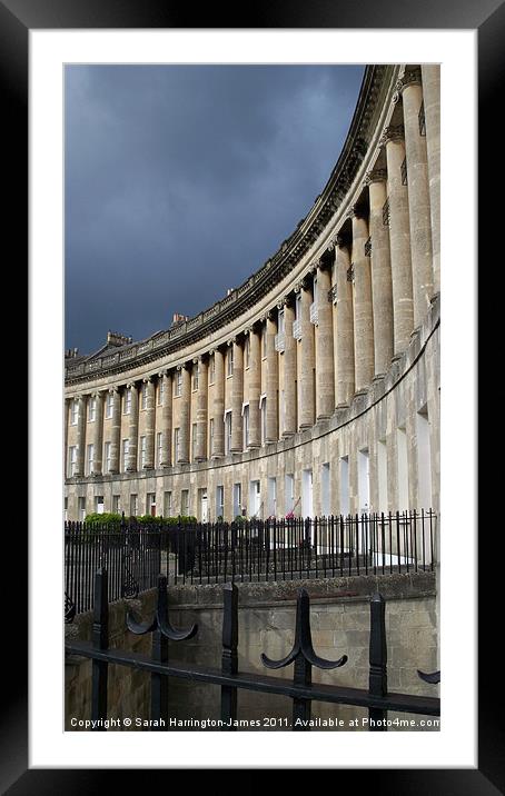 Bath Royal Crescent Framed Mounted Print by Sarah Harrington-James
