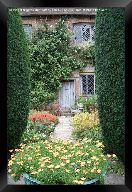 Cottage garden Framed Print by Sarah Harrington-James