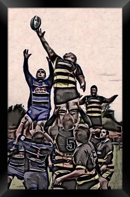 Rugby Framed Print by Sam Smith