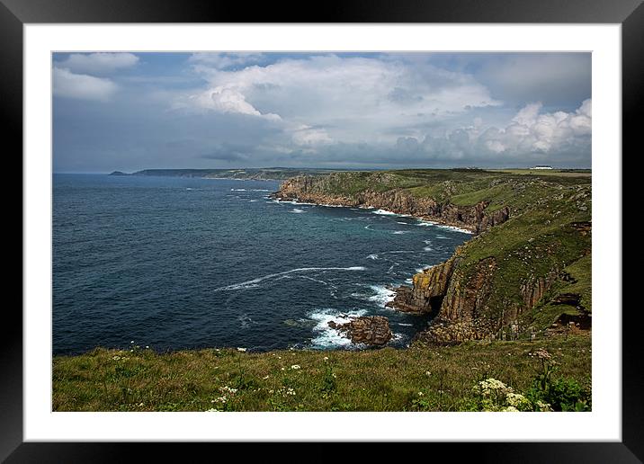 Cliffs at Lands End Framed Mounted Print by Sam Smith