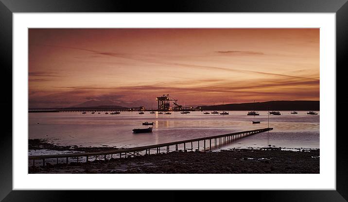 Red Sky at Night Framed Mounted Print by Sam Smith