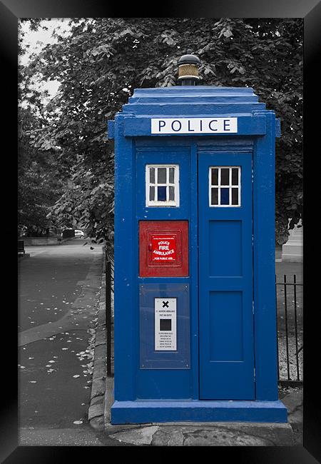 Tardis Framed Print by Sam Smith