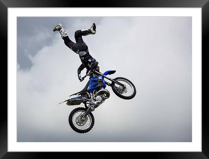 Stunt Rider Framed Mounted Print by Sam Smith