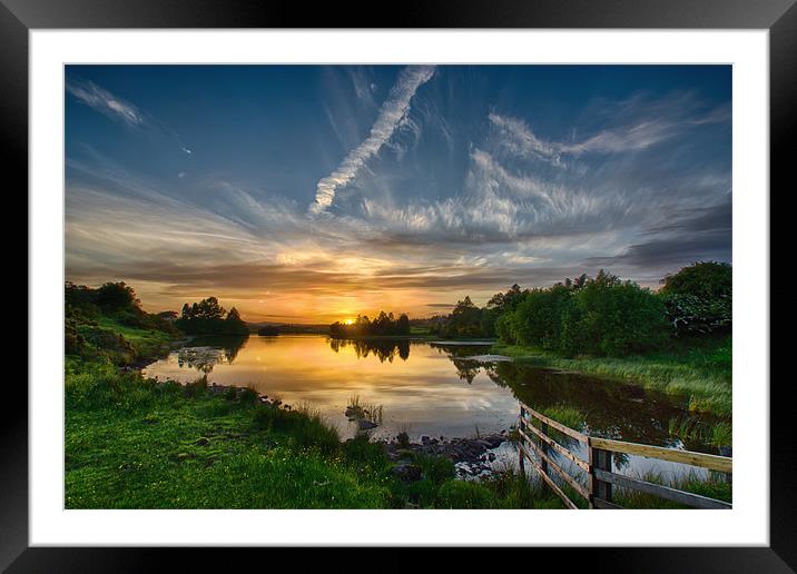 Sunset Knapps Loch Framed Mounted Print by Sam Smith