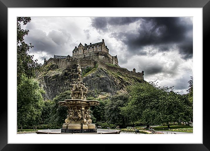 Edinburgh Castle Framed Mounted Print by Sam Smith