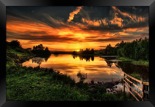Fire in the sky Framed Print by Sam Smith